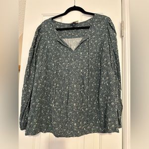 Universal Thread Balloon Sleeve Floral Blouse